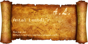 Antal Lestár névjegykártya
